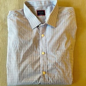 UNTUCKit White & Purple/Grey Check Button Down..Size XL - Extra Large..like new